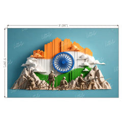 LB1653 Indian Army Tricolour Backdrop