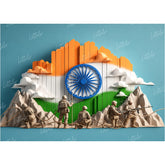 LB1653 Indian Army Tricolour Backdrop