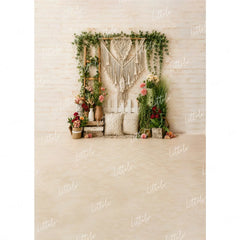 LB1656 Bohemian Macrame Floral Maternity Backdrop
