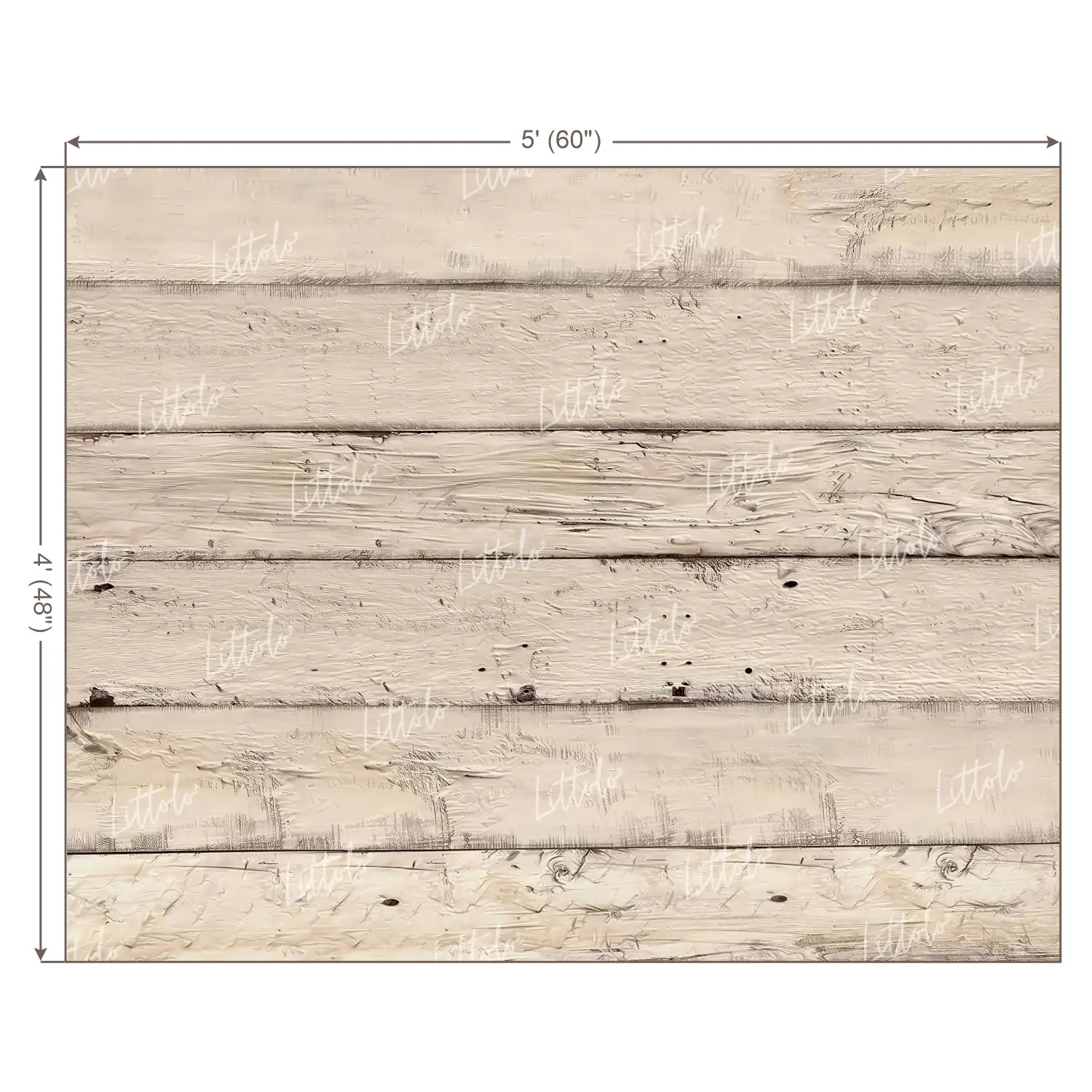 LB1657 Rustic Ivory Vertical Wooden Plank Backdrop