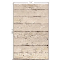 LB1657 Rustic Ivory Vertical Wooden Plank Backdrop