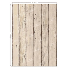 LB1657 Rustic Ivory Vertical Wooden Plank Backdrop