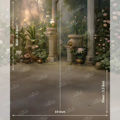 LB1659 Enchanted Floral Courtyard Maternity Backdrop