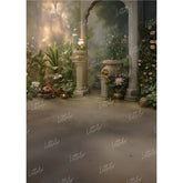 LB1659 Enchanted Floral Courtyard Maternity Backdrop
