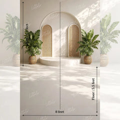 LB1660 Tropical Archway Retreat Maternity Backdrop