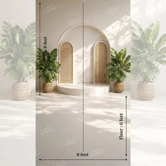 LB1660 Tropical Archway Retreat Maternity Backdrop