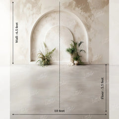 LB1661 Timeless Ivory Arch Maternity Backdrop