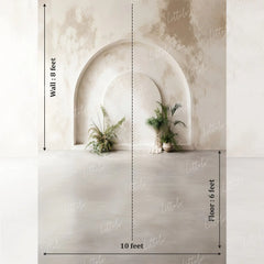 LB1661 Timeless Ivory Arch Maternity Backdrop