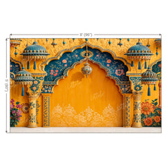 LB1665W Traditional Gujarati Garba Night Wall Backdrop