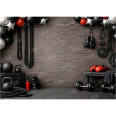 LB1667W Champions Boxing Club Wall Backdrop