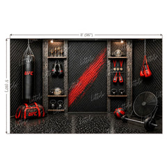 LB1668W Champions Boxing Club Wall Backdrop