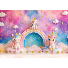 LB1669W Fairy Tale Unicorn Wall Backdrop