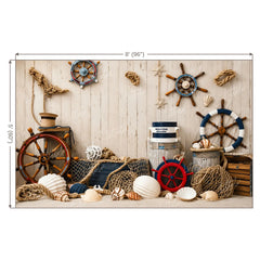 LB1671W Sailor Theme Wall Backdrop