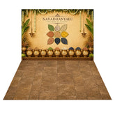 LB1672C Annaprashan Navadhanya Blessings Floor & Wall Duodrop (2 Pcs)
