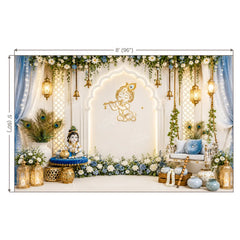 LB1673W Krishna Nandalaya Wall Backdrop