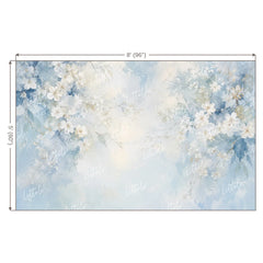 LB1683 Rock Blue Floral Backdrop