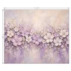 LB1693 Lavender Blooms Floral Backdrop