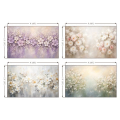 LB1707 Pastel Shade Foral Newborn Backdrop Combo