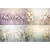 LB1707 Pastel Shade Foral Newborn Backdrop Combo