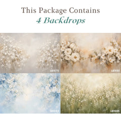 LB1708 Dark Shade Foral Newborn Backdrop Combo