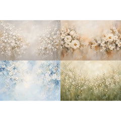 LB1708 Dark Shade Foral Newborn Backdrop Combo