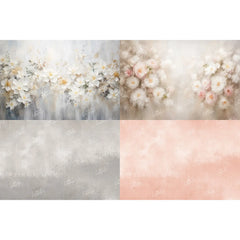 LB1703 Vintage Meadow Floral Newborn Backdrop Combo