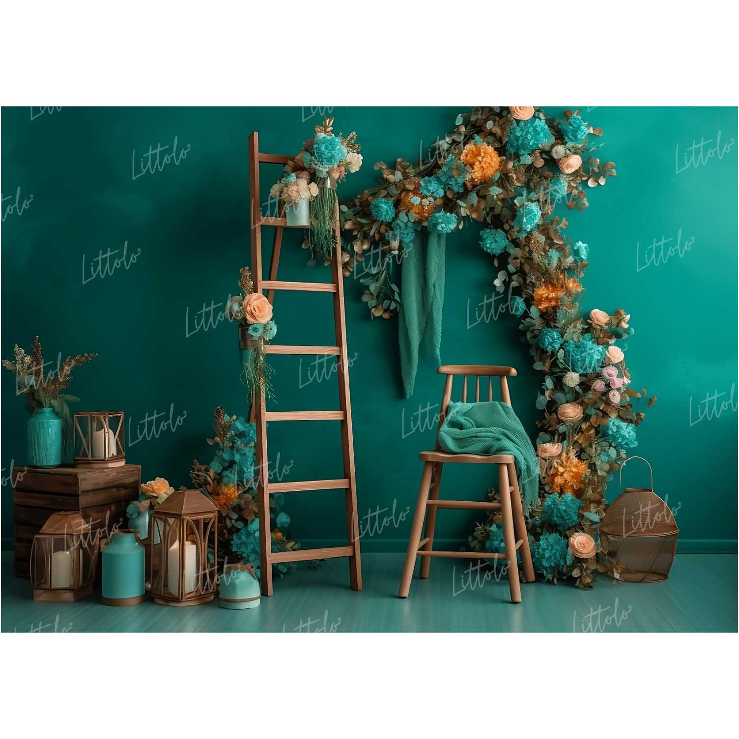 LB0681 Floral Wall Decor Backdrop