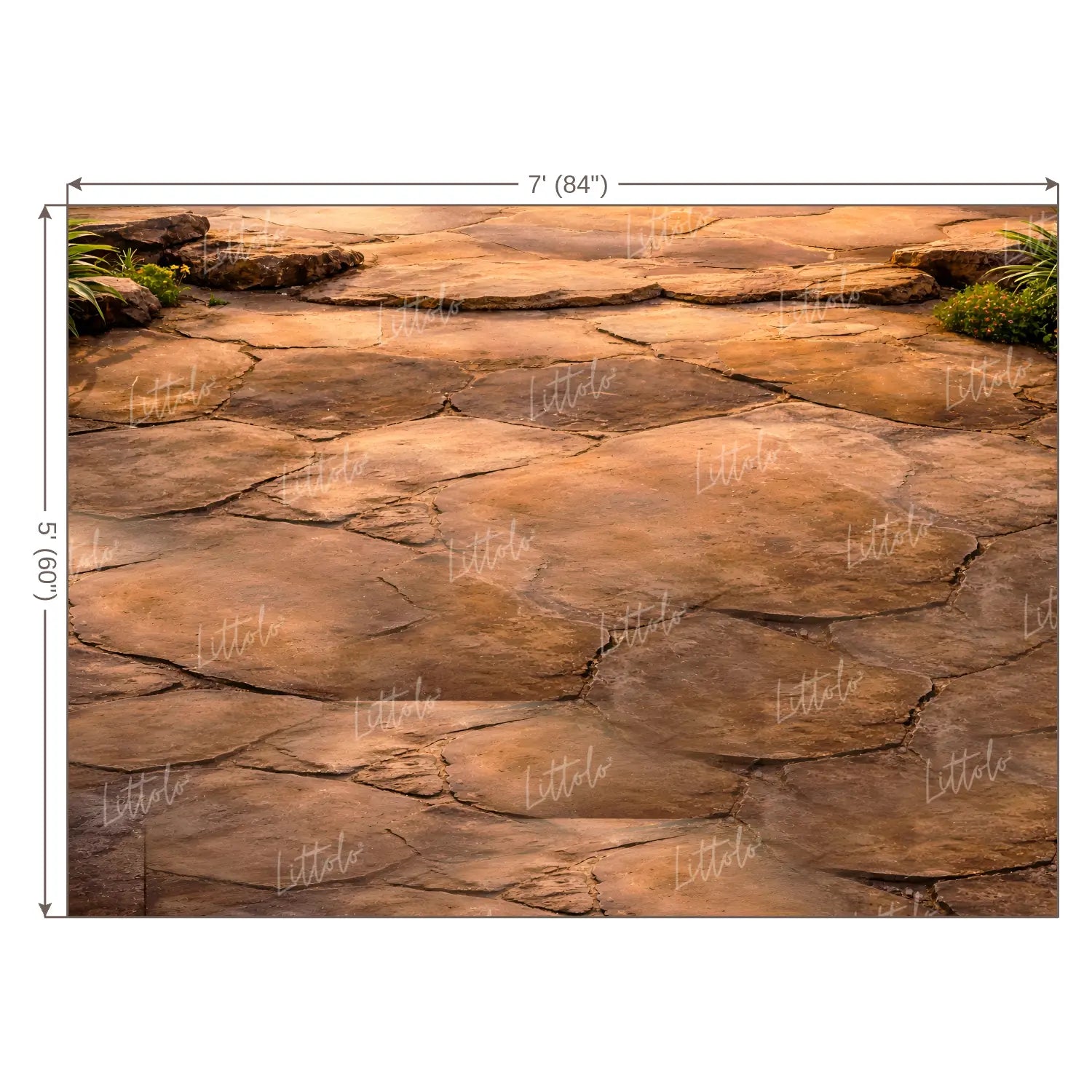 LB1595F Rustic Sandstone Terrain Floor Backdrop