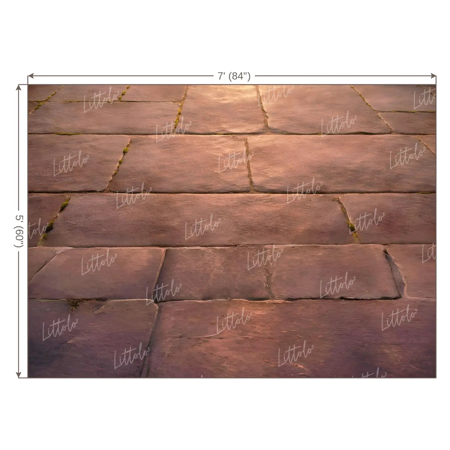 LB1597F Vintage Stone Courtyard Floor Backdrop