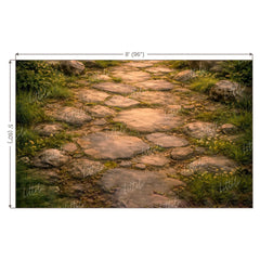LB1604F Forest Stone Path Floor Backdrop