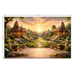 LB1597W Ram Rajya Garden Wall Backdrop