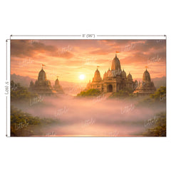 LB1607W Devine Ayodhya Morning Wall Backdrop