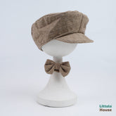 Baby Boy Gentleman Cap and Bowtie SR001 | Set of 2 | 3M | Brown
