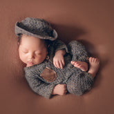 Baby Body Suite with Two Hats SR014 | Set of 3 | NB | Grey