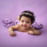 Neutral Jersey Velvet Stretch Wrap | Lavender