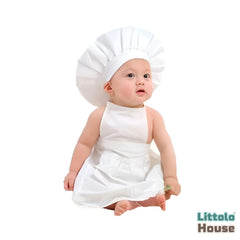 Baby Girl Chef Apron with Hat Dress O66 | 3M | White
