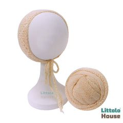Baby Wool Knitted Wrap and Bonnet SR090 | NB | Light Cream Yellow