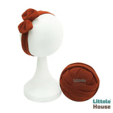 Baby Neutral Jersey Wrap With Hairband SR091 | NB | Brick Brown