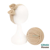 Baby Neutral Jersey Wrap With Hairband SR091 | NB | Cream