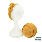 Baby Neutral Jersey Wrap With Hairband SR091 | NB | Honey