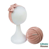 Baby Neutral Jersey Wrap With Hairband SR091 | NB | Peach