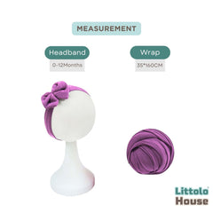 Baby Neutral Jersey Wrap With Hairband SR091 | NB | Valentino