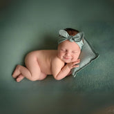 Baby Pajama Party Theme Accessories Sleeping Pillow ,Eye Mask & Headband SR092 | NB | Sage Green