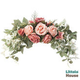 Artificial Silk Flower Arch Wreath with Welcome Hanging Pack of 1 | Pink Shades