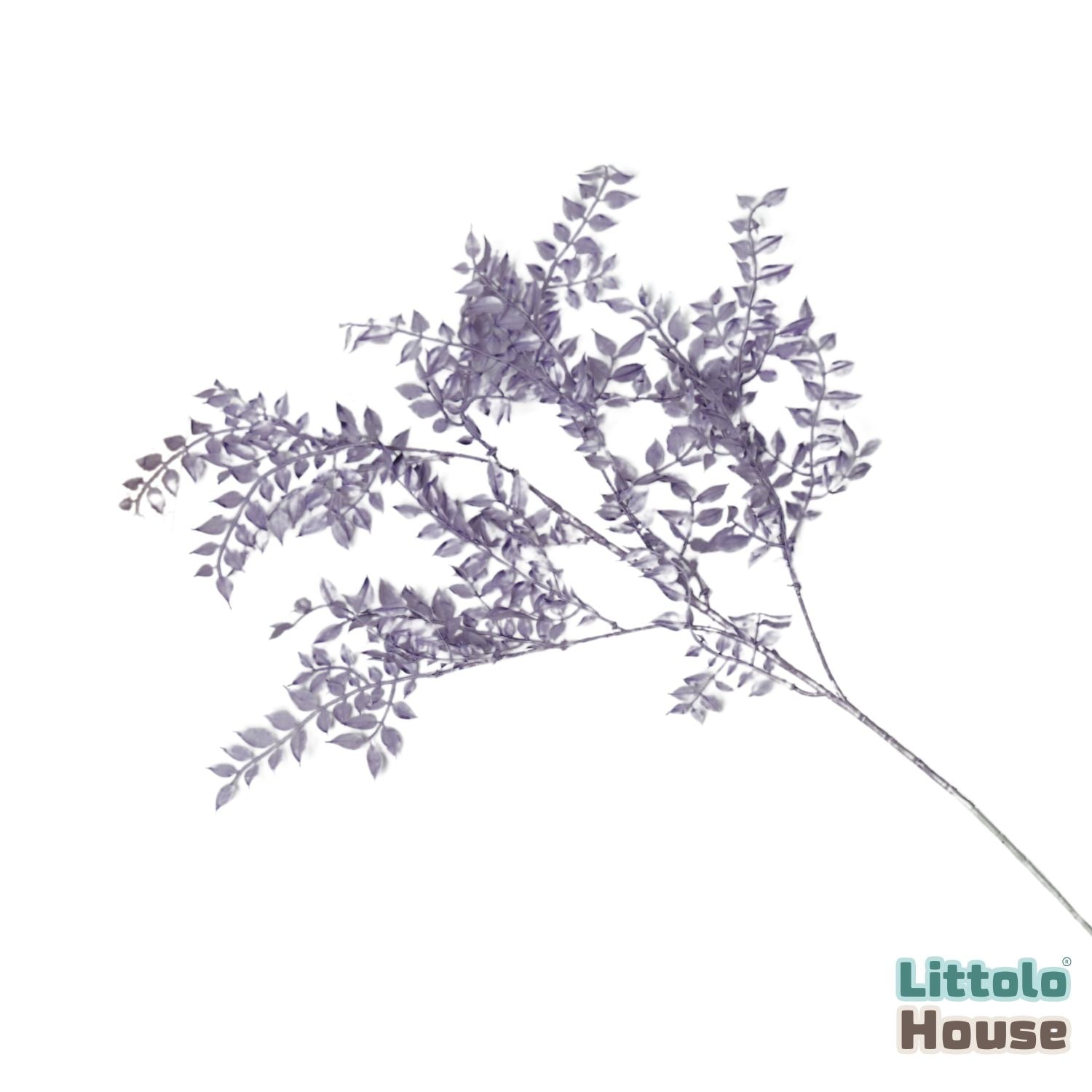 Artificial Ruscus Leaves Stick F096 | Pack of 1 | Purple