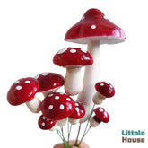 Enchanted Mushroom Collection Fairy Decor F103 | Pack of 33 | Red