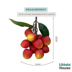 Artificial Lychee Bunch F106 | Bunch of 1 | Red