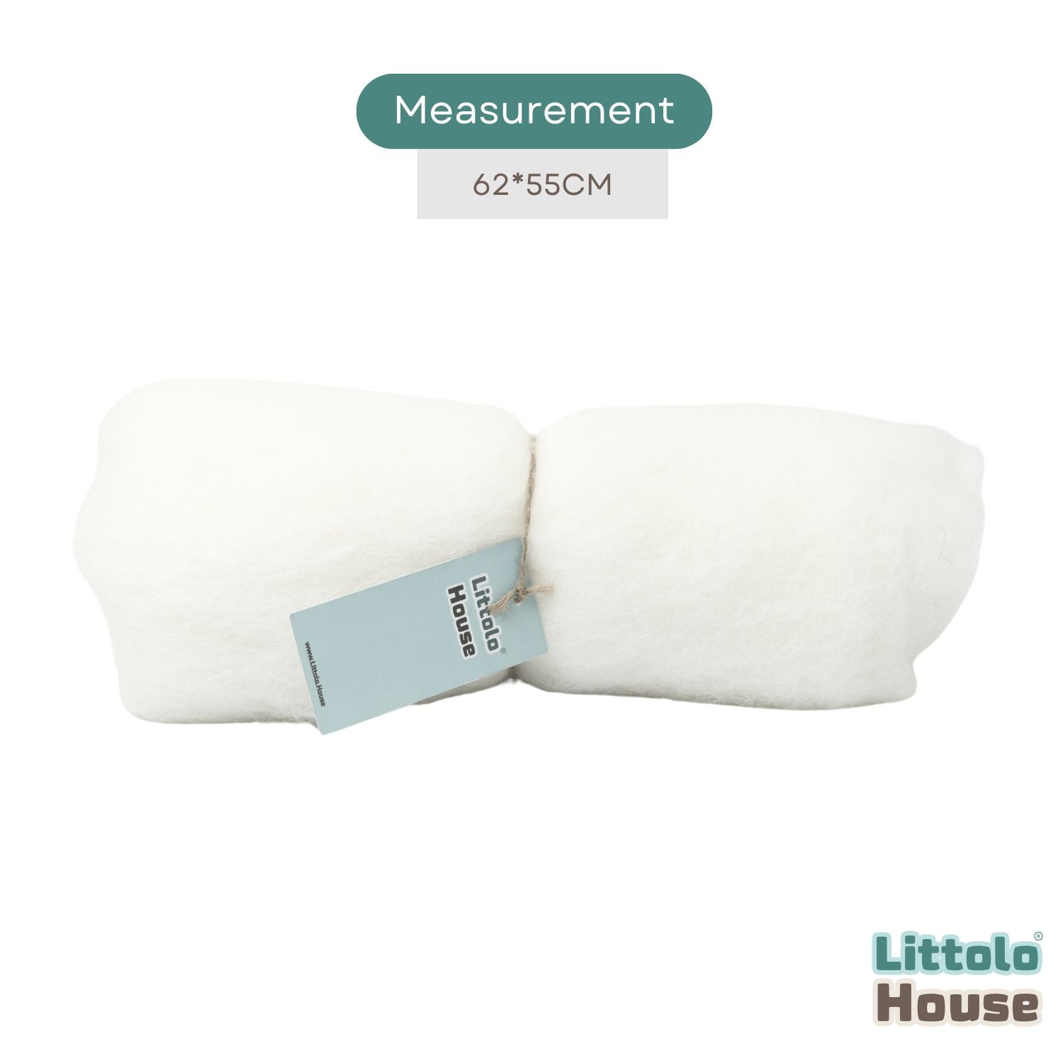 Natural Wool Fluff Wool Layer L025 | White