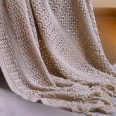 Wool Knit Chunky Premium Fringe Layer | Wheat