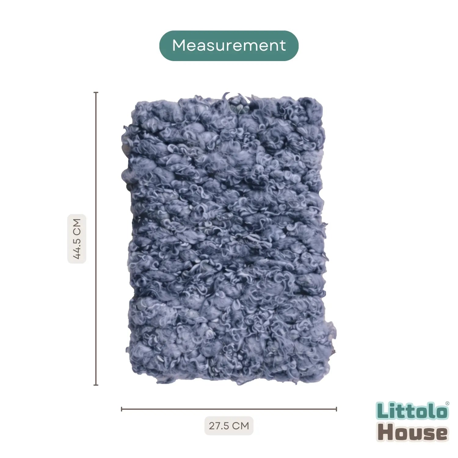 Premium Chunky Wool Textured Blanket Layer L054 | Cornflower